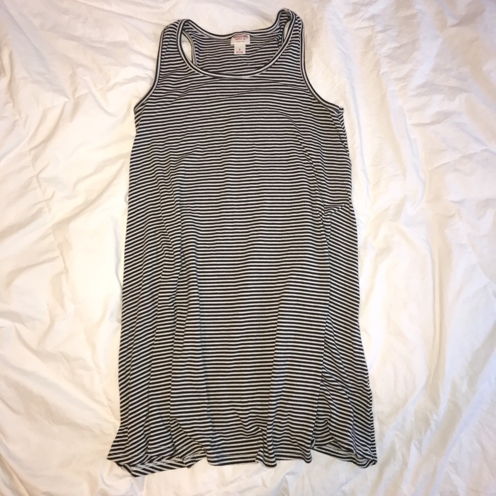 Black and White Striped Tank Dress